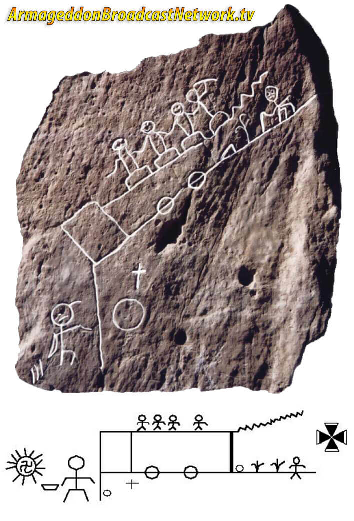 Images of Prophecy Rock in Oraibi Arizona